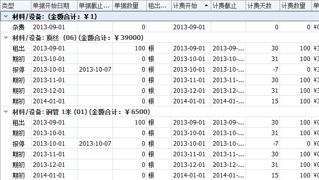 扣件脚手架租赁软件租金明细，蓝格扣件脚手架租赁软件