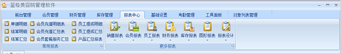 美容院软件报表功能