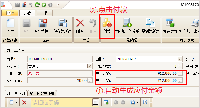 珠宝付款功能